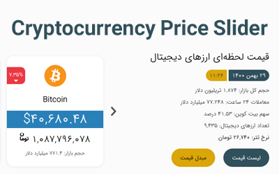 Cryptocurrency Price Slider